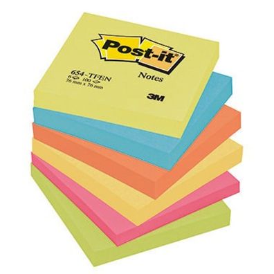 Post-it Haftnotiz Active Collection 654T Maße: 76 x 76 mm (B x H)