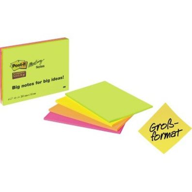 Post-it Haftnotiz Super Sticky Meeting N Maße: 203 x 152 mm (B x H)