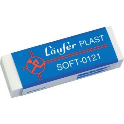 Läufer Radierer Plast Soft 01210 65x21x1 für: Bleistifte, Buntstifte