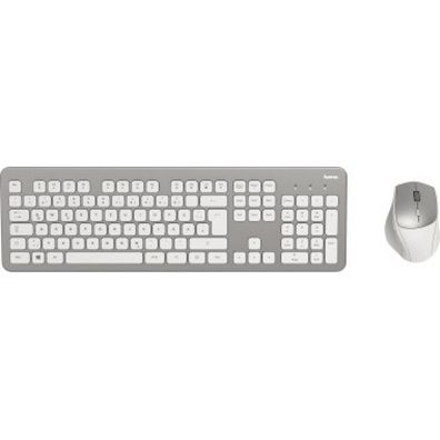 Hama Tastatur-Maus-Set KMW-700 00182676 Empfänger silber/weiß