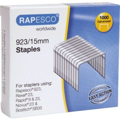 Rapesco Heftklammern RP923/15 923/15mm Stahl 1.000