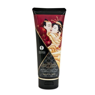 SHUNGA Massage Cream Sparkling Strawberry Wine 200ml