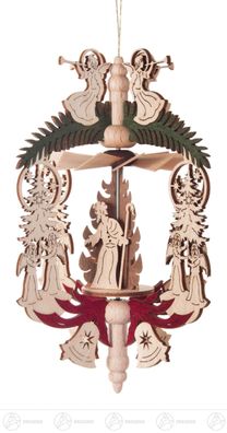 Baumschmuck Wärmespiel Weihnachten "Engel" Engel mit Tannenbaum/Christi Geburt