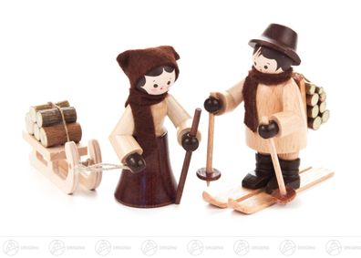 Miniatur Holzleute natur H=ca 6 cm NEU Erzgebirge Weihnachtsfigur Holzfigur