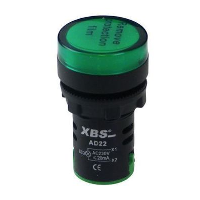 XBS grün LED Leuchtmelder Kontrolleuchte Signal- Lampe Licht 22mm 230V AD22-GREE