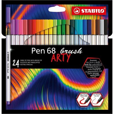 Stabilo Pen 68 Brush ARTY Filzstifte, 24 Stk