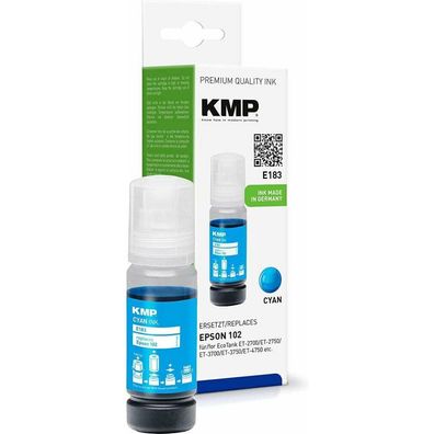 KMP E183 cyan Tintenflasche ersetzt EPSON 102/T03R24