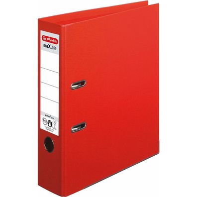 herlitz maX. file protect plus Ordner rot Kunststoff 8,0 cm DIN A4