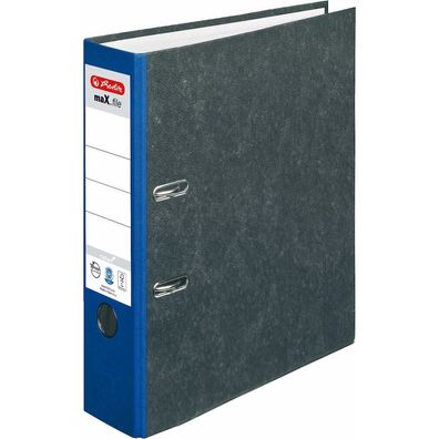 herlitz maX. file nature Ordner blau marmoriert Karton 8,0 cm DIN A4