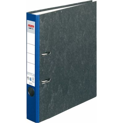 herlitz maX. file nature Ordner blau marmoriert Karton 5,0 cm DIN A4