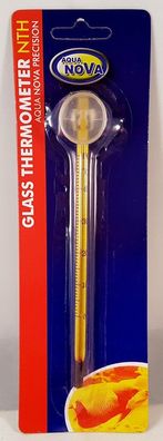 Aqua Nova Thermometer aus Glas in gelb 15cm