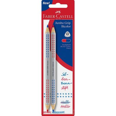 2 FABER-CASTELL Jumbo Grip Silbenstifte mehrfarbig