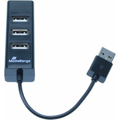 MediaRange USB-Hub 4-fach schwarz