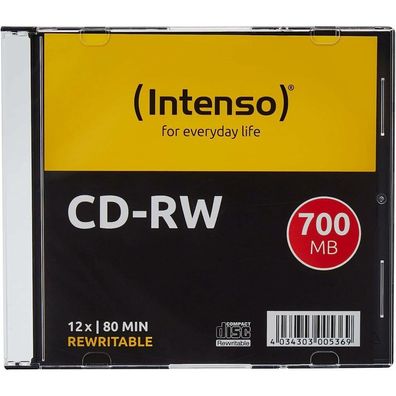 10 Intenso CD-RW 700 MB wiederbeschreibbar