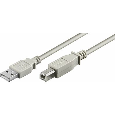 goobay USB 2.0 A/USB 2.0 B Kabel 1,8 m grau