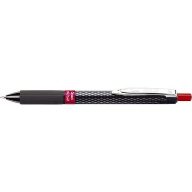 Pentel Oh!Gel Gelschreiber schwarz/rot 0,35 mm, Schreibfarbe: rot