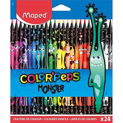 24 maped COLOUR'PEPS Monster Buntstifte farbsortiert