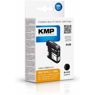 KMP B60B schwarz Tintenpatrone ersetzt brother LC-123BK