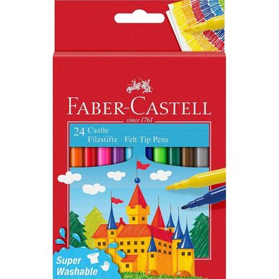 24 FABER-CASTELL Filzstifte farbsortiert