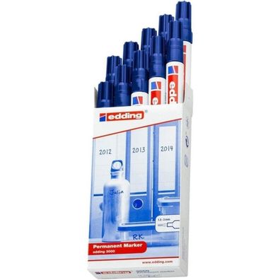 10 edding 3000 Permanentmarker blau 1,5 - 3,0 mm