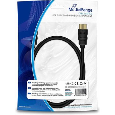 MediaRange HDMI A Kabel 1,5 m schwarz