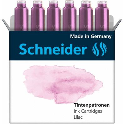 Schneider Pastell Tintenpatronen für Füller Lilac 6 St