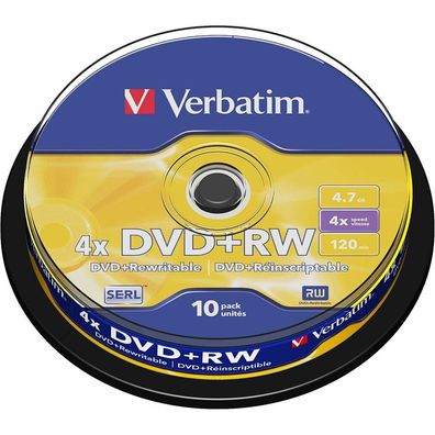 DVD+RW 4,7 GB (4fach, 10 Stück)