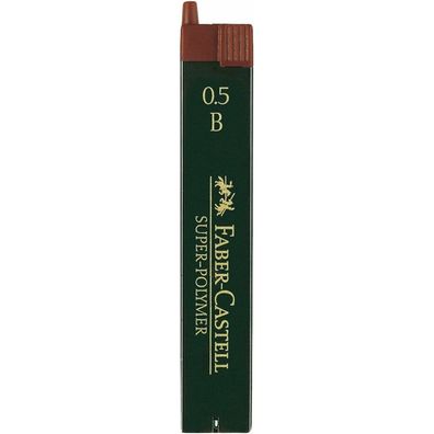 12 FABER-CASTELL SUPER-POLYMER Bleistiftminen B 0,5 mm