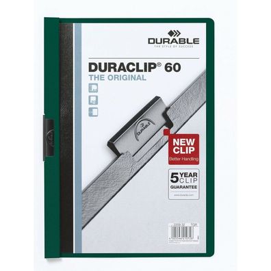 25 Durable Klemmhefter Duraclip dunkelgrün