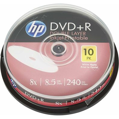 10 HP DVD+R 8,5 GB Double Layer, bedruckbar