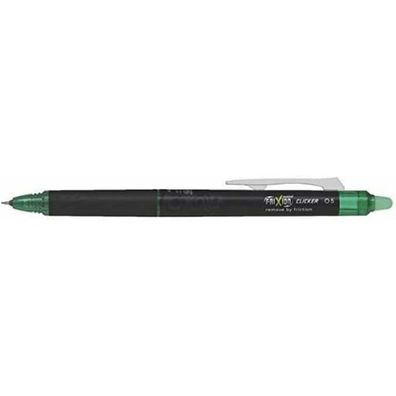 PILOT Frixion point Clicker Tintenroller schwarz 0,3 mm, Schreibfarbe: grün