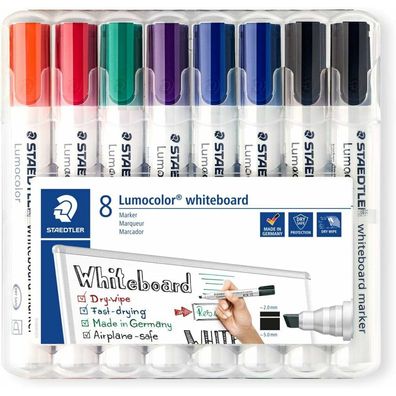 8 Staedtler 351 B WP8X Whiteboard-Marker farbsortiert 2,0 - 5,0 mm