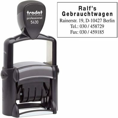 trodat Textstempel, individualisierbar 5200 selbstfärbend schwarz