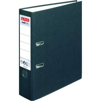 herlitz maX. file nature plus Ordner schwarz Karton 8,0 cm DIN A4