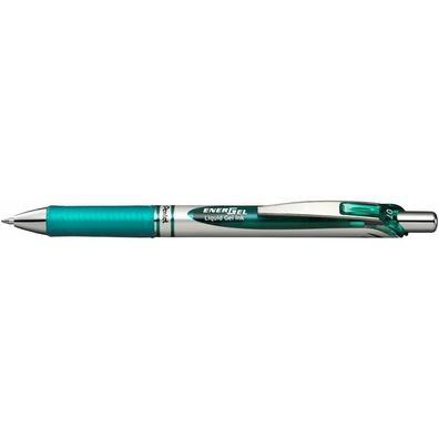 Pentel EnerGel BL 77 Gelschreiber türkis/silber 0,35 mm, Schreibfarbe: grün