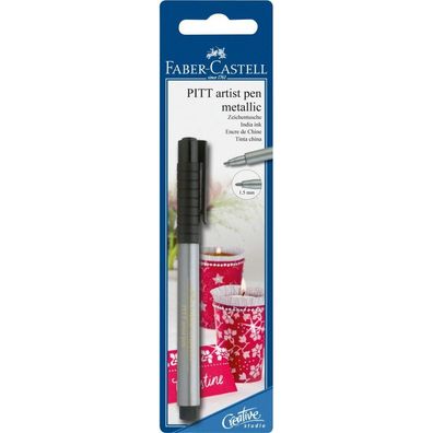 FABER-CASTELL Pitt Artist Pen Lackmarker silber 1,5 mm