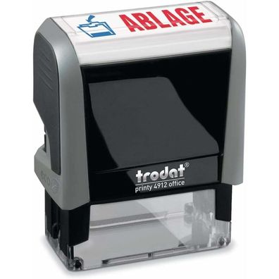 trodat Textstempel "Ablage" printy 4912 office selbstfärbend blau, rot