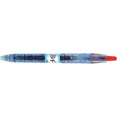 PILOT B2P ?Bottle 2 Pen" GEL Gelschreiber transparent/blau 0,7 mm, Schreibfarbe: rot