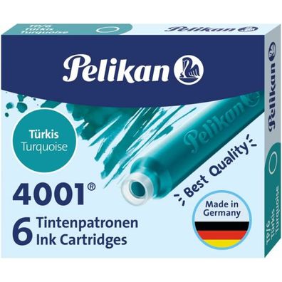 Pelikan 4001 TP/6 Tintenpatronen für Füller türkis 6 St