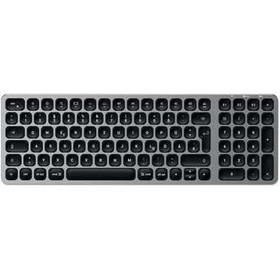 Satechi Compact Backlit Bluetooth Tastatur kabellos grau, silber