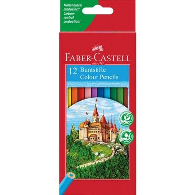 12 FABER-CASTELL CASTLE Buntstifte farbsortiert