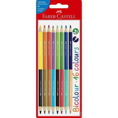 FABER-CASTELL Bicolor Buntstifte farbsortiert