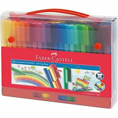 FABER-CASTELL Connector Filzstifte farbsortiert