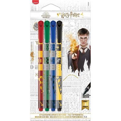 4 maped HARRY POTTER Fineliner farbsortiert 0,8 mm