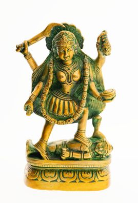 KALI Messing 15 cm 1,1 kg Figur Statue Göttinnenfigur Skulptur Statue Altarfigur