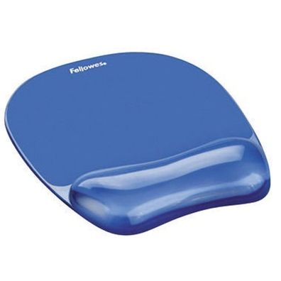 Fellowes Mousepad mit Handgelenkauflage Crystals Gel blau