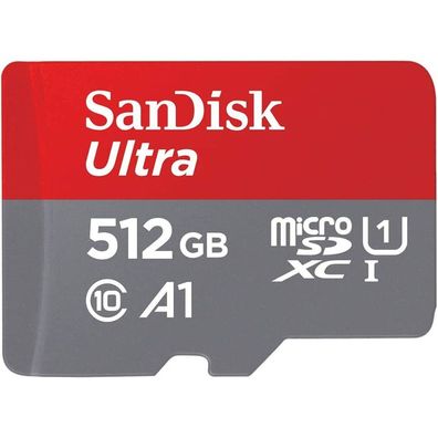 Ultra 512 GB microSDXC (grau/rot, UHS-I U1, Class 10, A1)