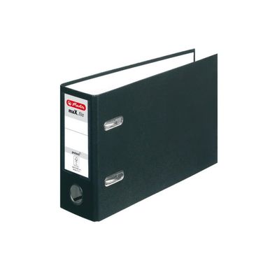 herlitz max. file Ordner schwarz Karton 8,0 cm DIN A5 quer