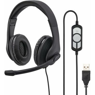 hama HS-USB300 USB-Headset schwarz