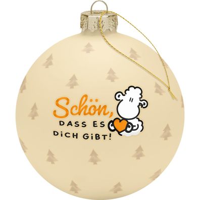 Sheepworld Winter 2024 Deko Weihnachtsbaumkugel "Schön" Glas Neuware